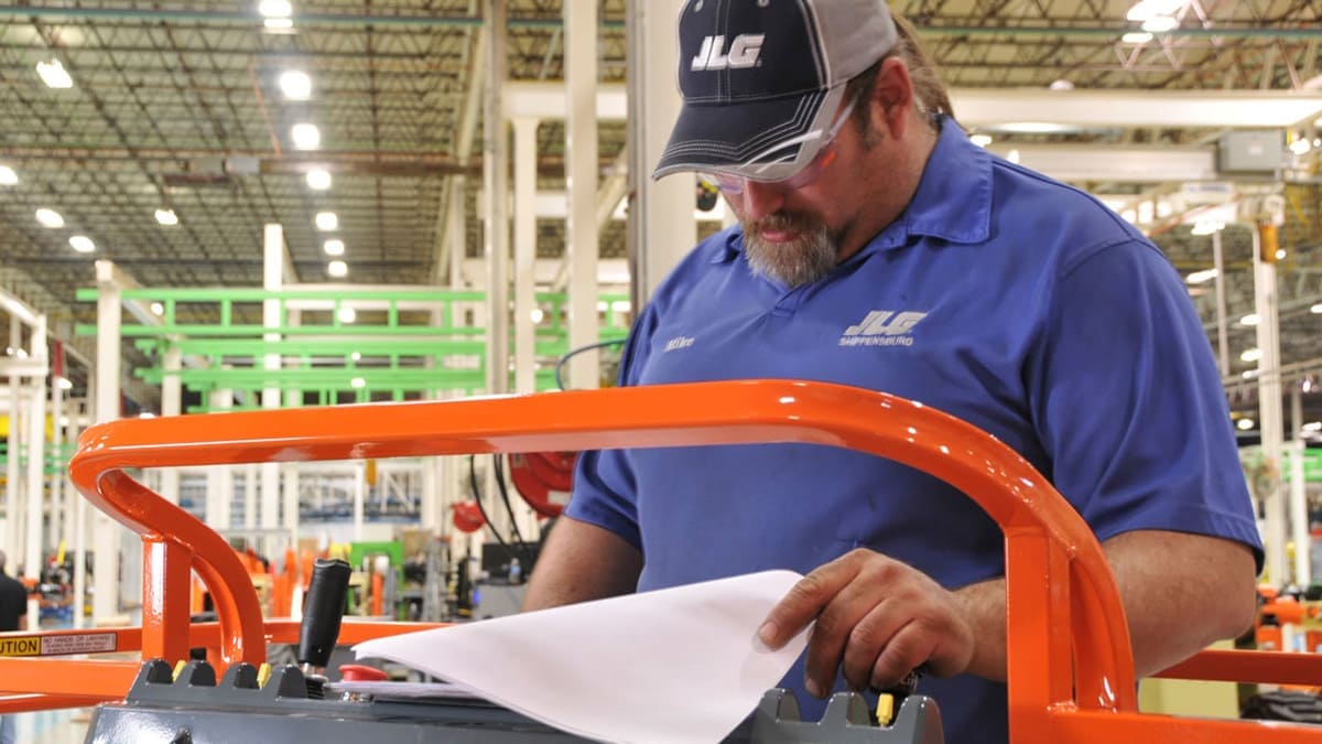 jlg reconditioning boom inspection 