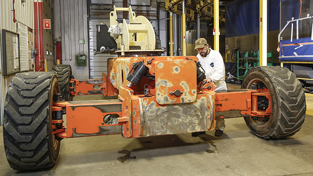 jlg reconditioning paint prep station