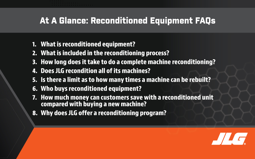 At a Glance: Reconditioned Equipment FAQs