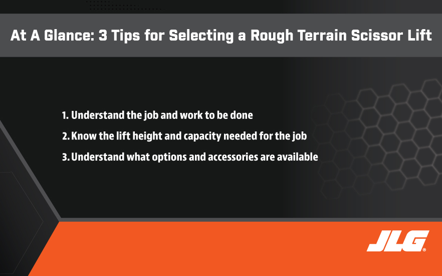 Direct Access - At A Glance - 3 Tips for Selecting a Rough Terrain Scissor Lift