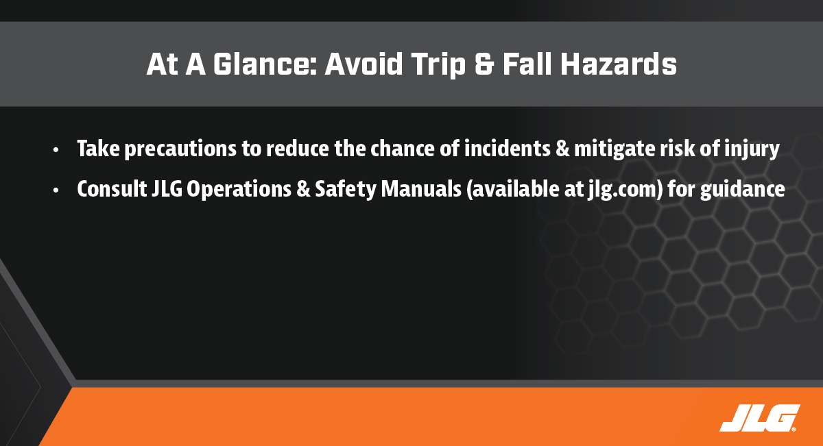 At a Glance - Avoid Trip and Fall Hazards