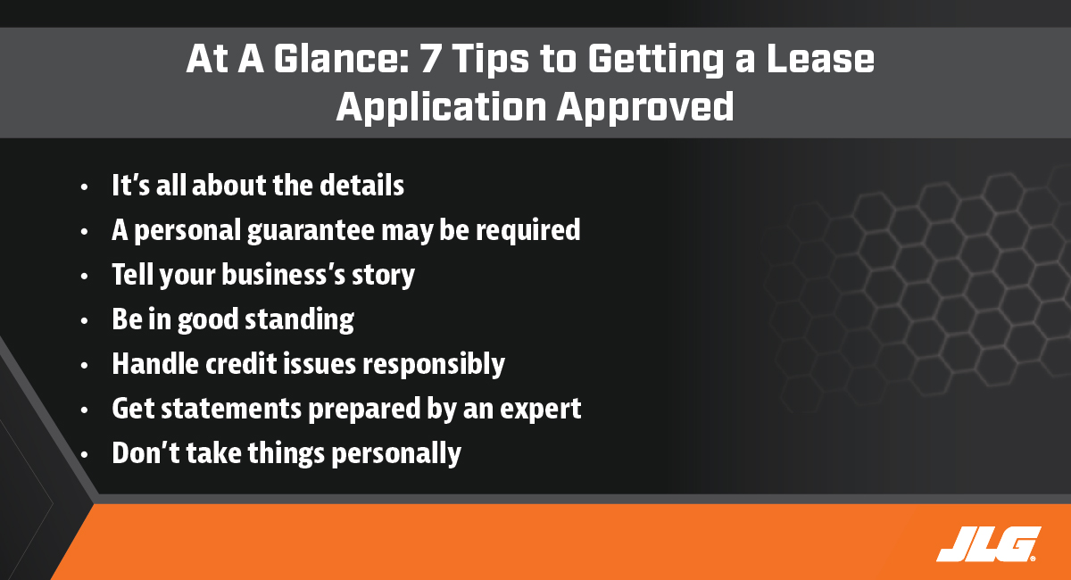 At a Glance - 7 Tips to Getting a Lease Application Approved