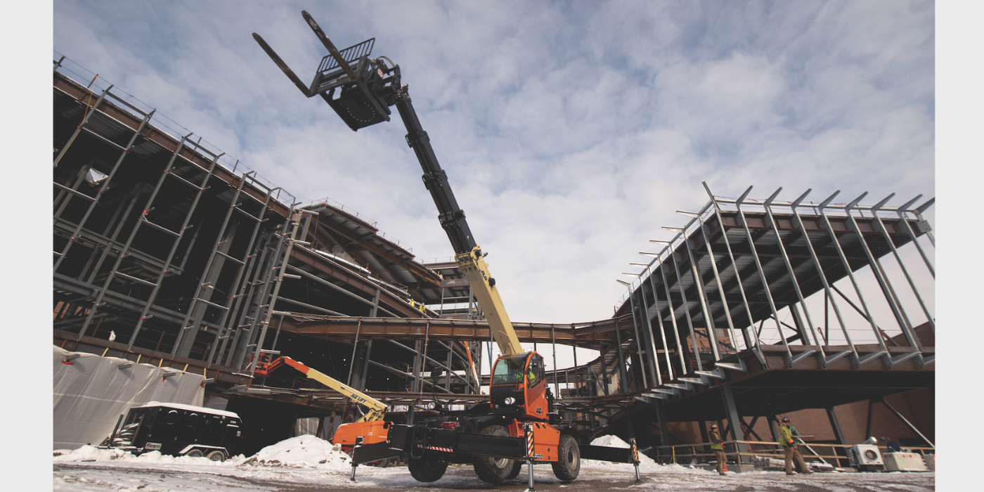 Telehandler on a Job Site