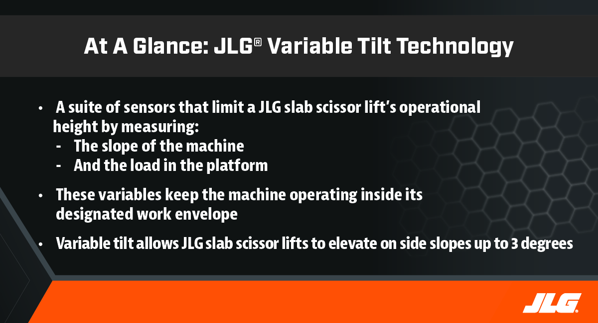 At a Glance - JLG Variable Tilt Technology