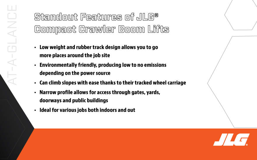 JLG Compact Crawler Boom Lifts Features