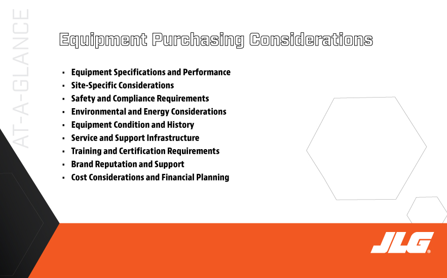 9 Equipment Purchasing Considerations