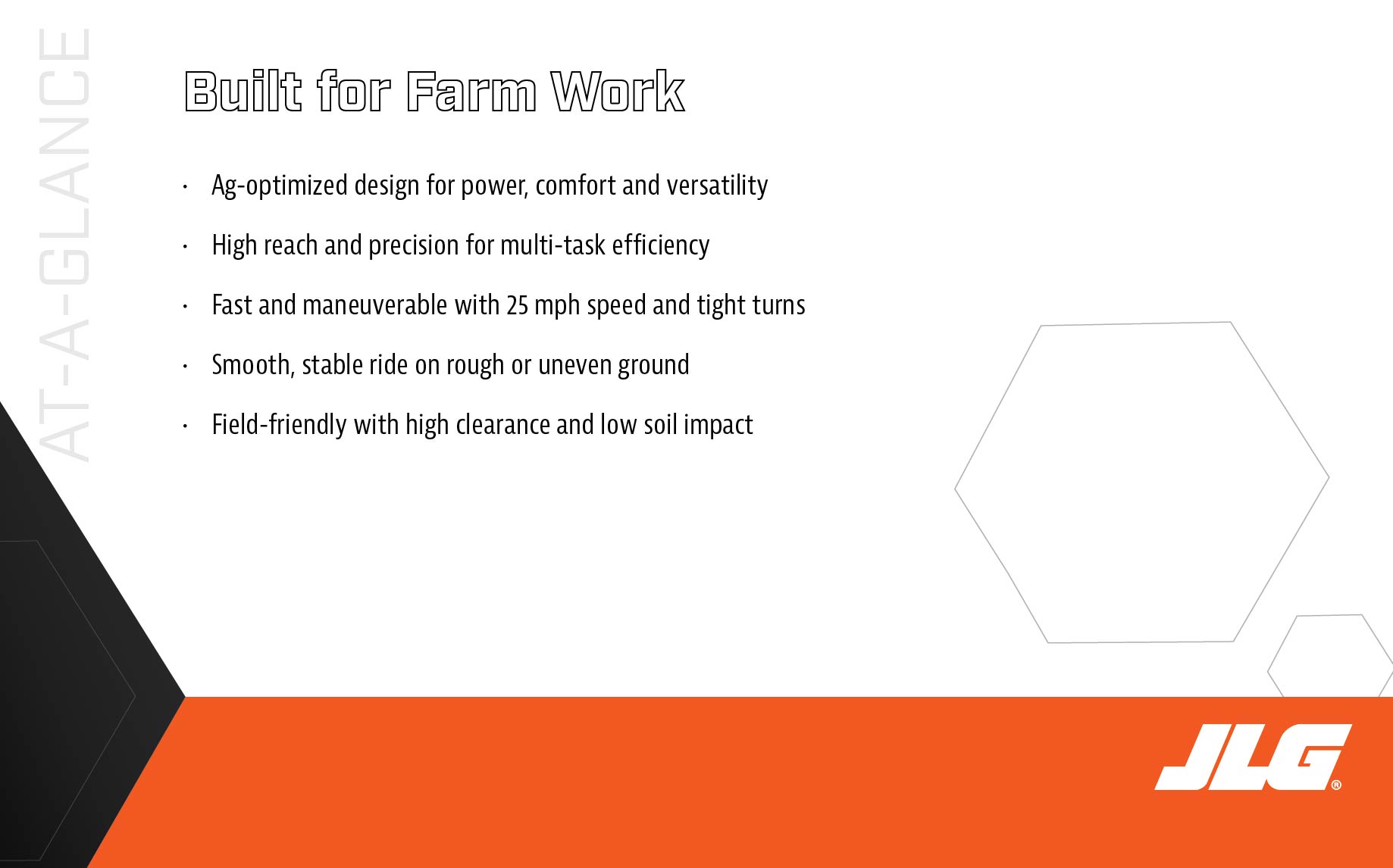 Farm ready telehandlers at a glance