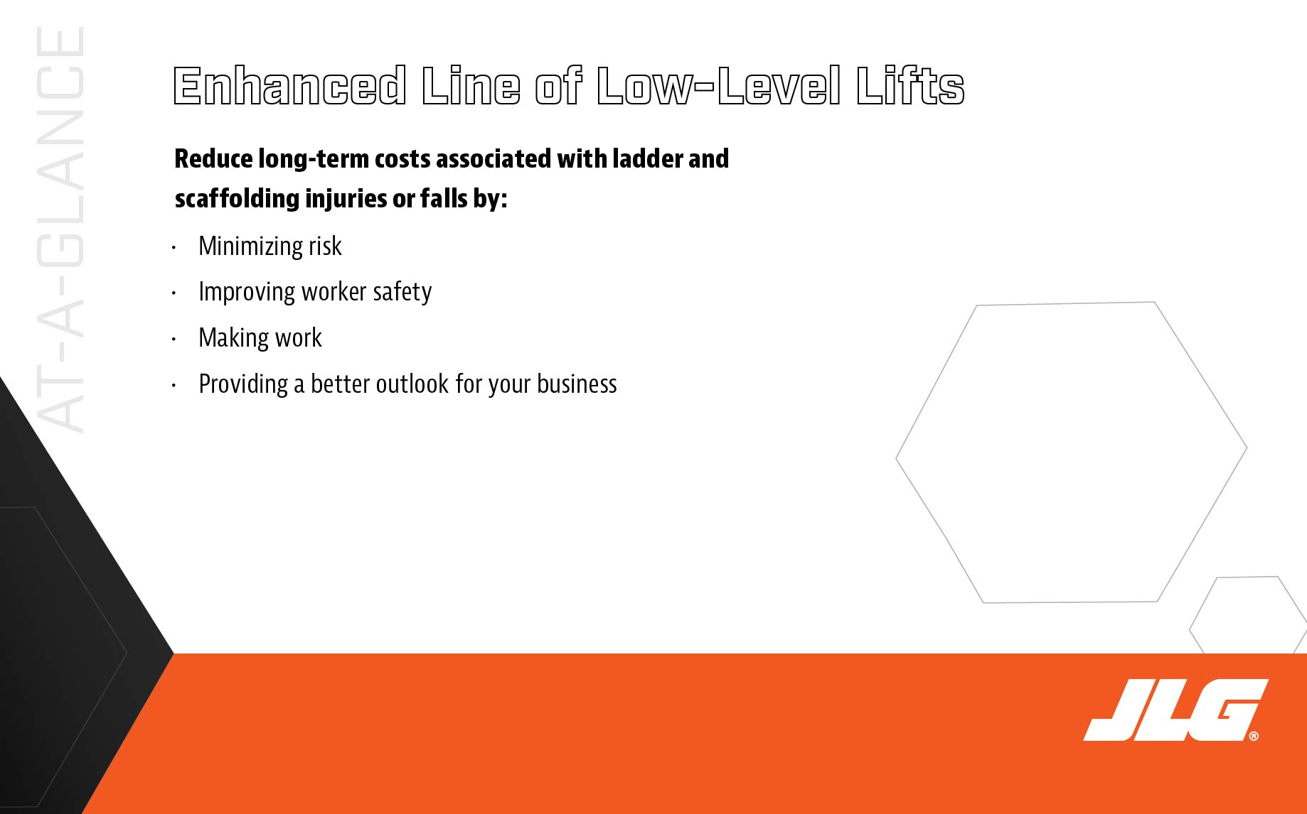 JLG Low Level Access customer story recap at a glance